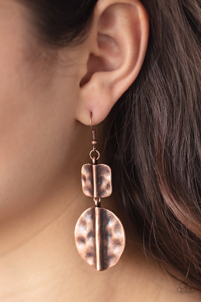Lure Allure - Copper - Paparazzi Earring Image