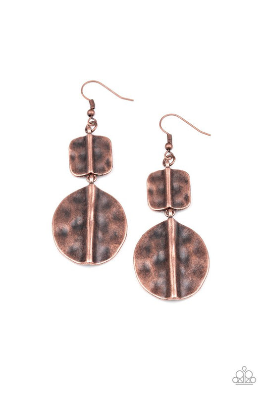 Lure Allure - Copper - Paparazzi Earring Image