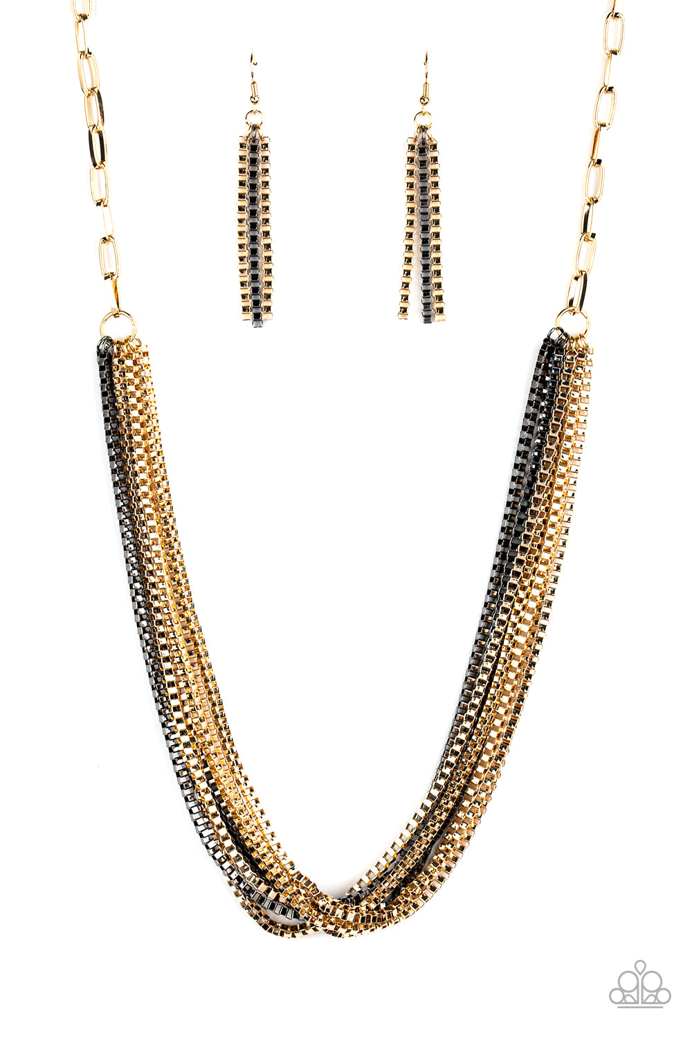 Paparazzi Necklace ~ Beat Box Queen - Gold