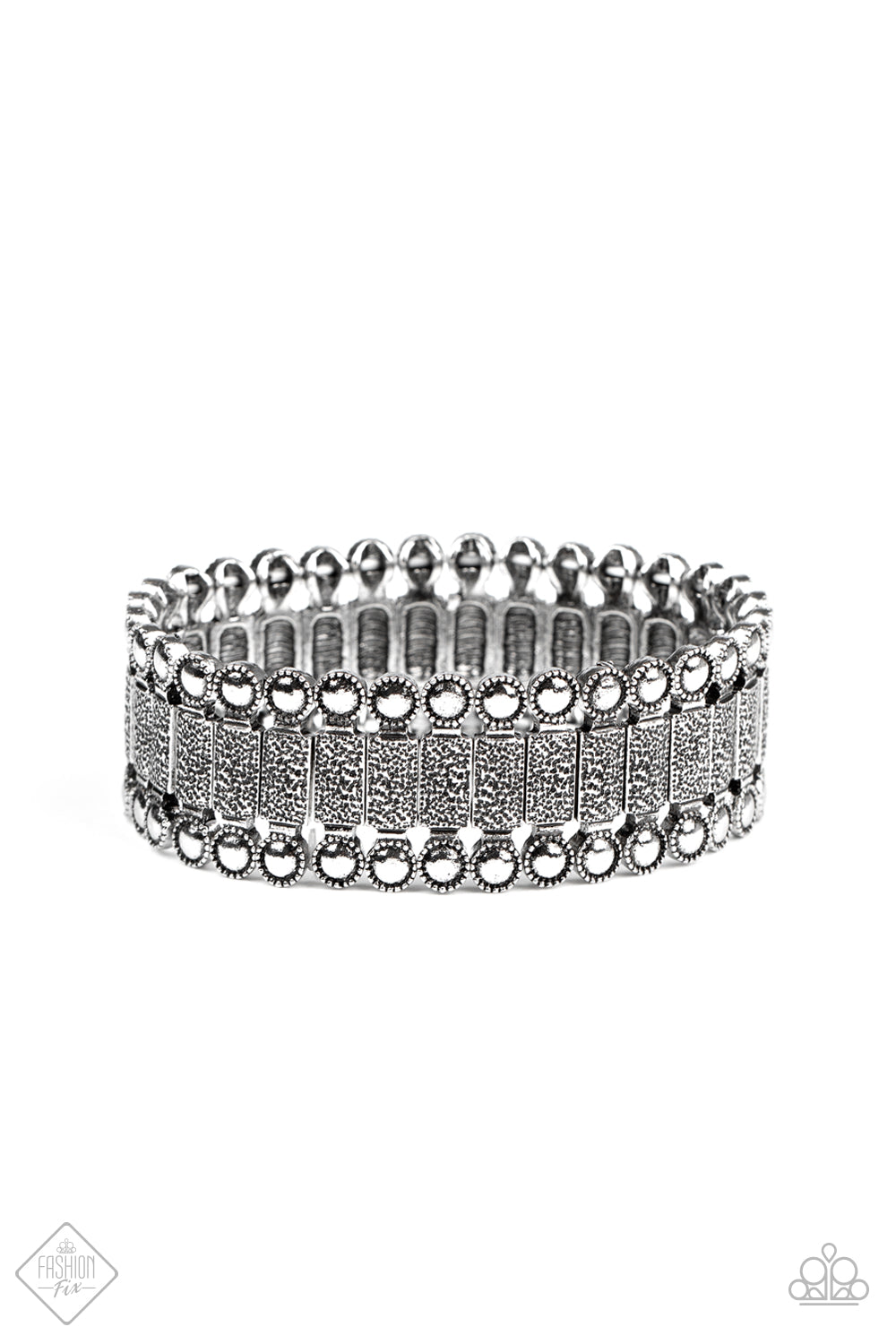 Paparazzi Bracelet  Fashion Fix Aug2020 ~ Rustic Rhythm - Silver