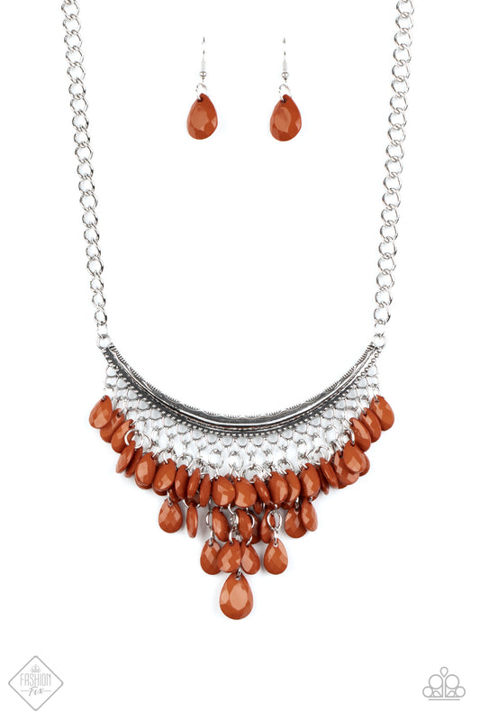 Paparazzi Necklace ~ Rio Rainfall - Brown - Fashion Fix Aug2020