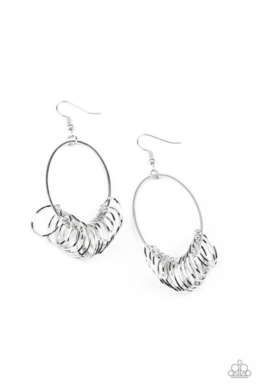 Halo Effect - Silver - Paparazzi Earring Image