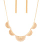 Fanned Out Fashion - Gold - Paparazzi Necklace Image