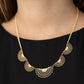 Fanned Out Fashion - Gold - Paparazzi Necklace Image