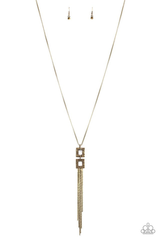 Times Square Stunner - Brass - Paparazzi Necklace Image