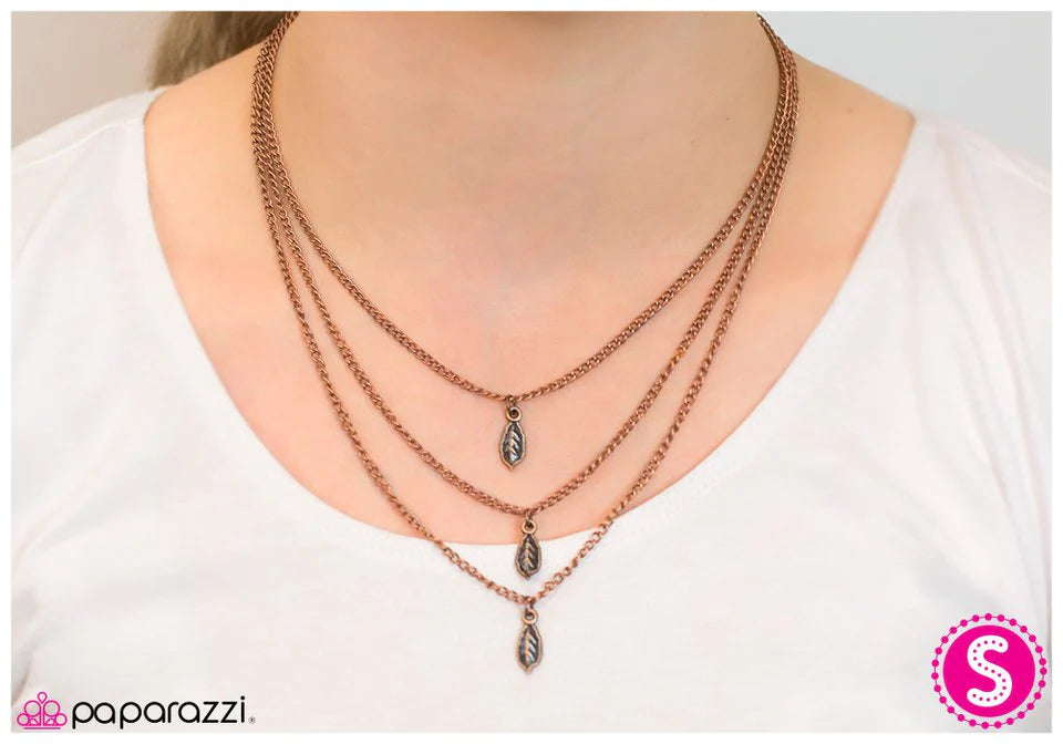 Paparazzi Necklace ~ Jaded - Copper