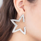 Star Player - White - Paparazzi Earring Image