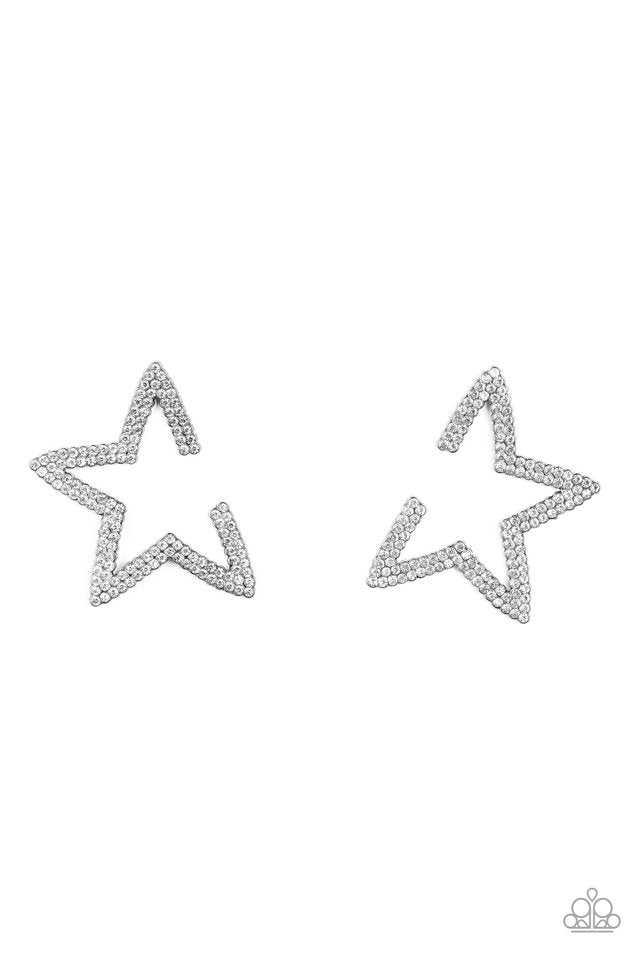 Star Player - Black - Paparazzi Earring Image