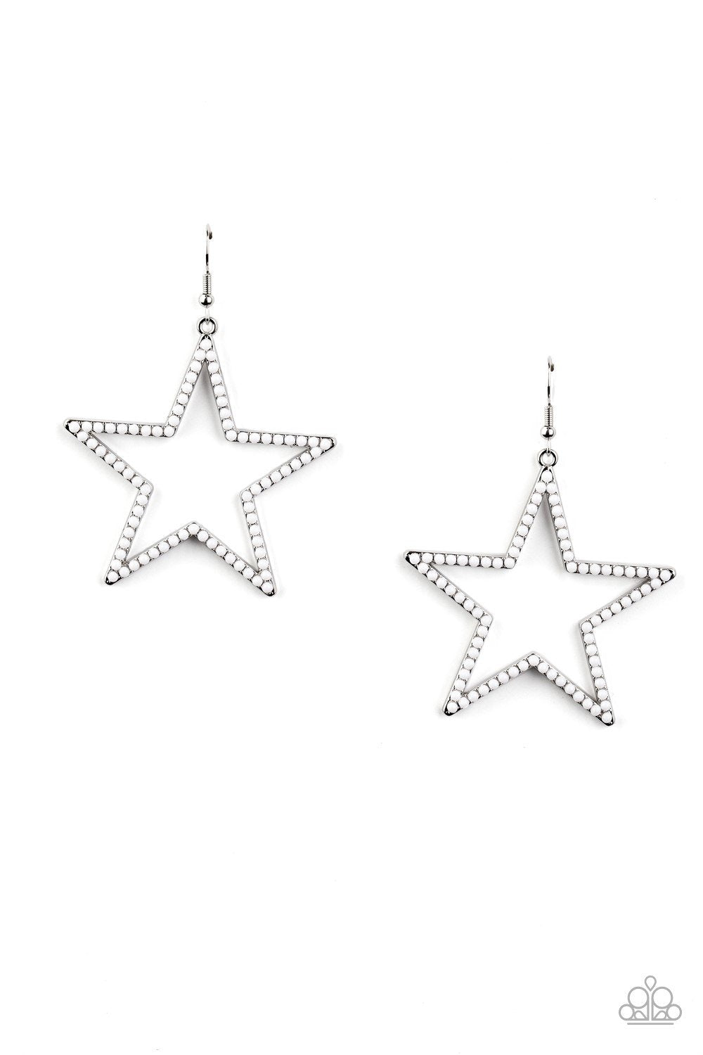 Paparazzi Earring ~ Count Your Stars - White