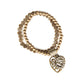 Think With Your Heart - Brass - Paparazzi Bracelet Image