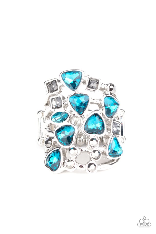 Shimmer splash blue 2025 ring paparazzi