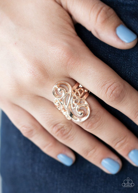 Musical Motif - Rose Gold - Paparazzi Ring Image