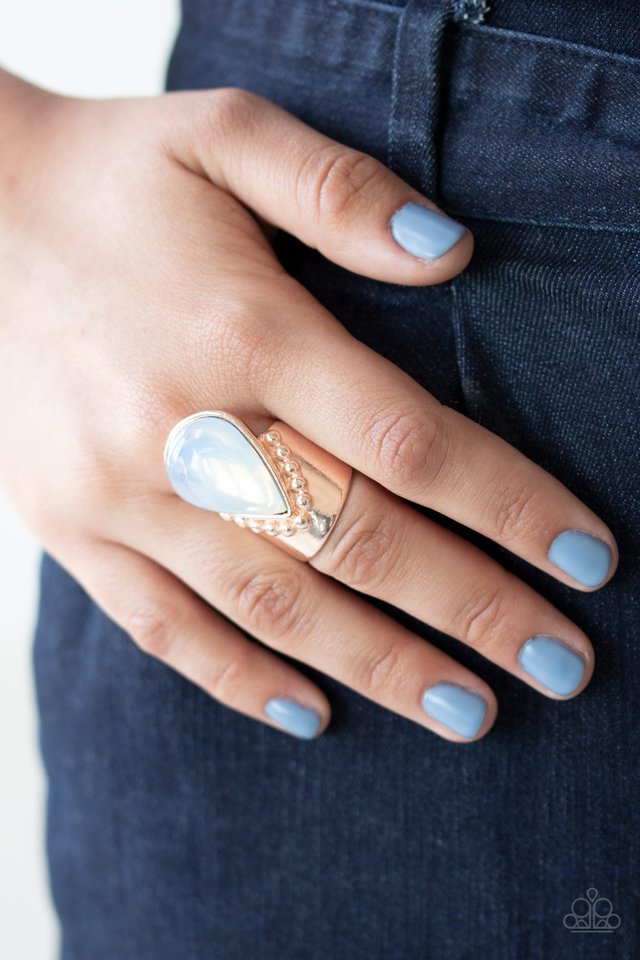 Opal Mist - Rose Gold - Paparazzi Ring Image