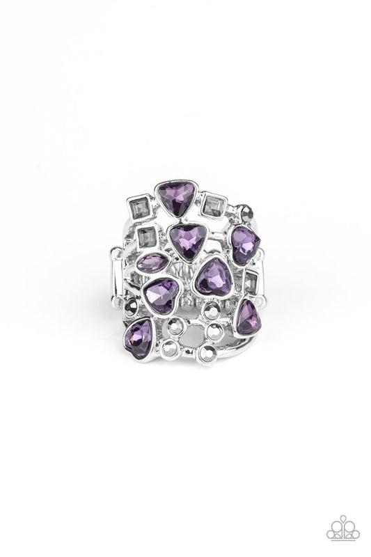 Glitter Flirt - Purple - Paparazzi Ring Image