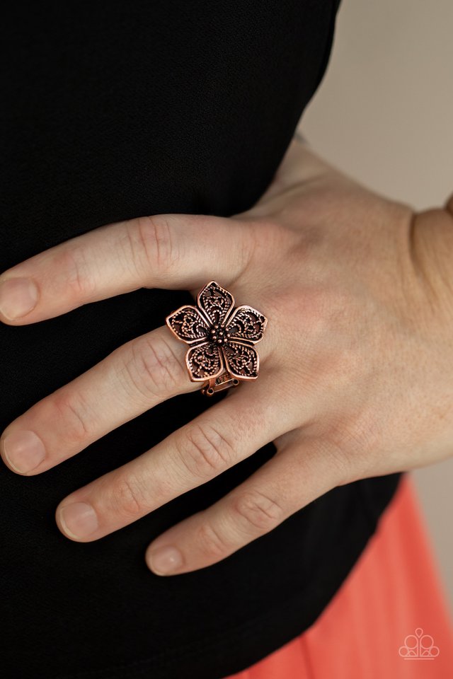 Full Bloom Fancy - Copper - Paparazzi Ring Image