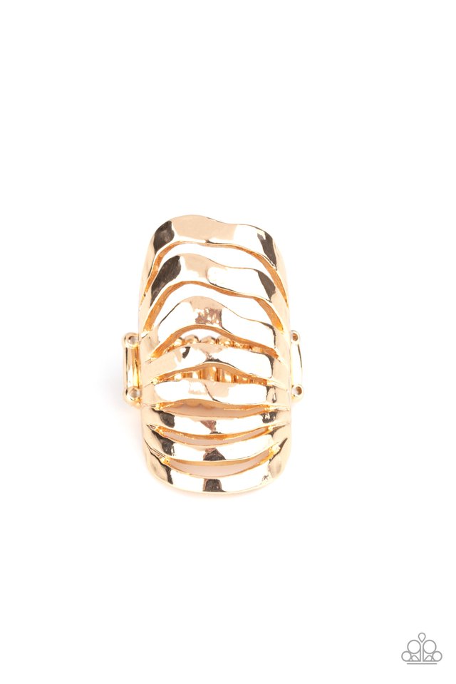 Sound Waves - Gold - Paparazzi Ring Image