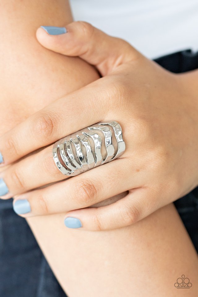 Sound Waves - Silver - Paparazzi Ring Image