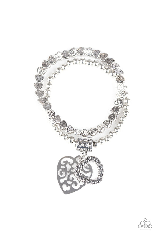 Paparazzi Bracelet ~ Think With Your Heart - Silver