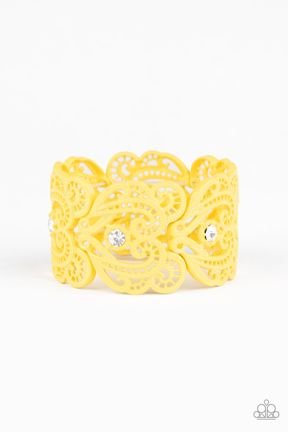 Pulsera Paparazzi ~ Romance vintage - Amarillo