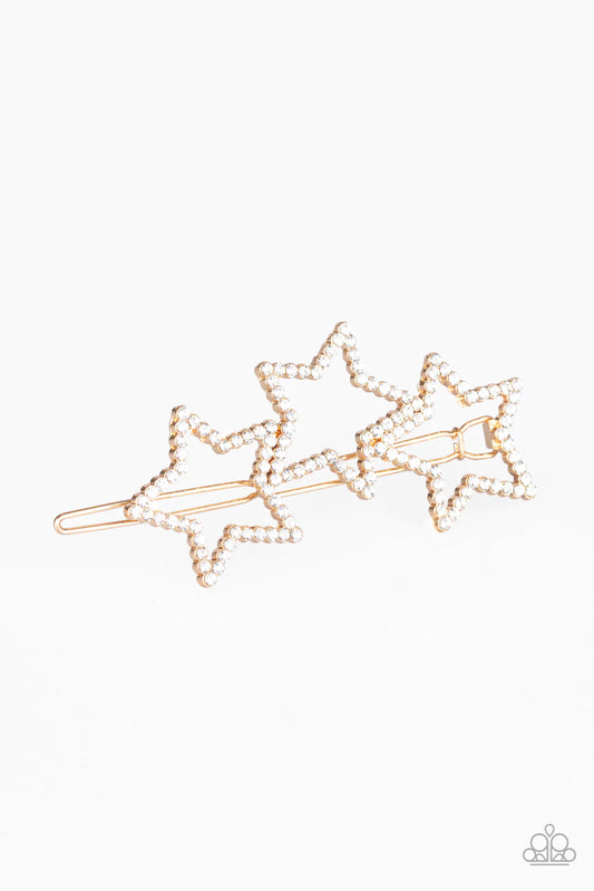 Paparazzi Hair Accessories ~ Thank My Lucky Stars - Gold