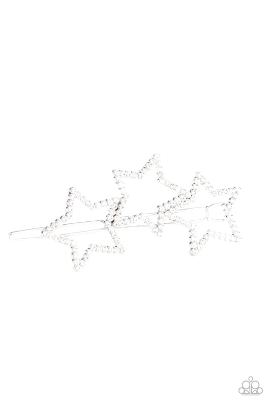 Paparazzi Hair Accessories ~ Thank My Lucky Stars - White