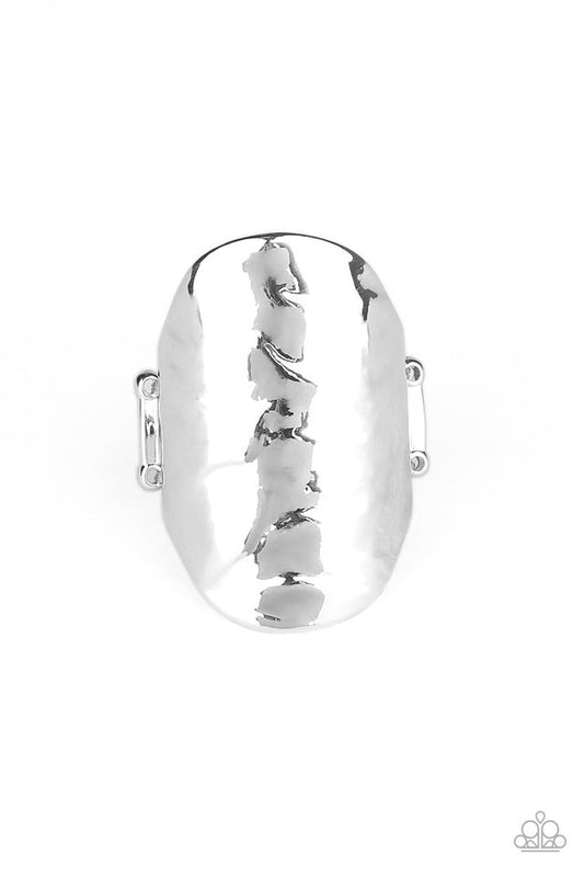 Retro Ripple - Silver - Paparazzi Ring Image