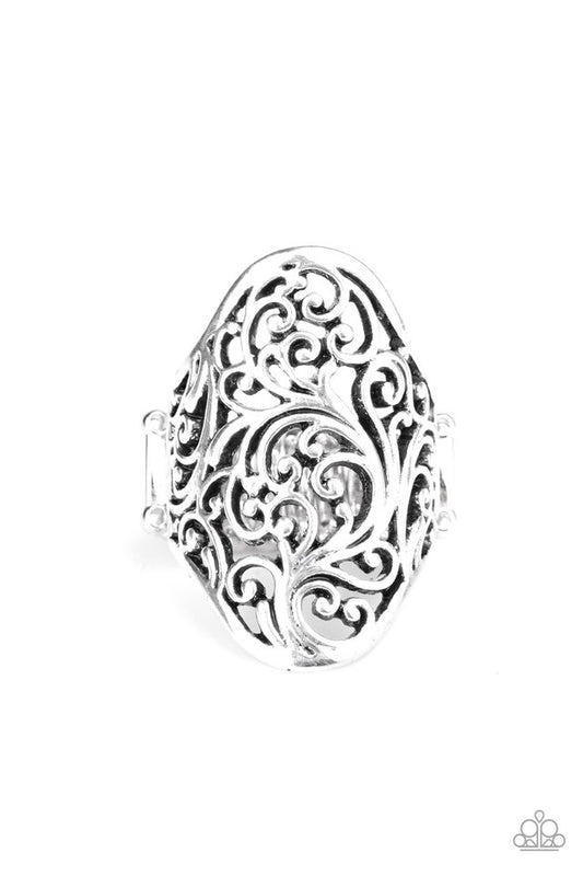 Vine Vibe - Silver - Paparazzi Ring Image