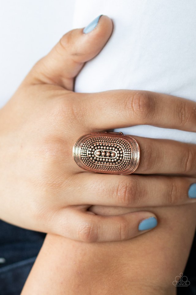 Dotted Decor - Copper - Paparazzi Ring Image