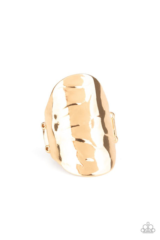 Retro Ripple - Gold - Paparazzi Ring Image