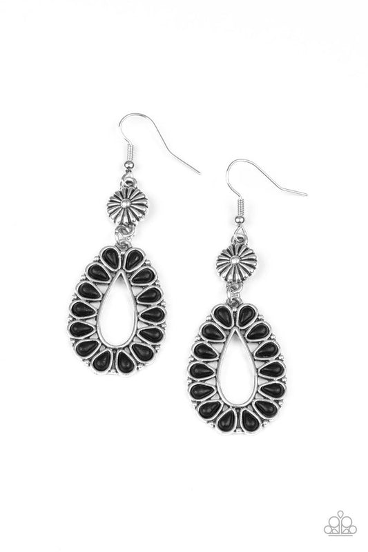 Stone Orchard - Black - Paparazzi Earrings Image