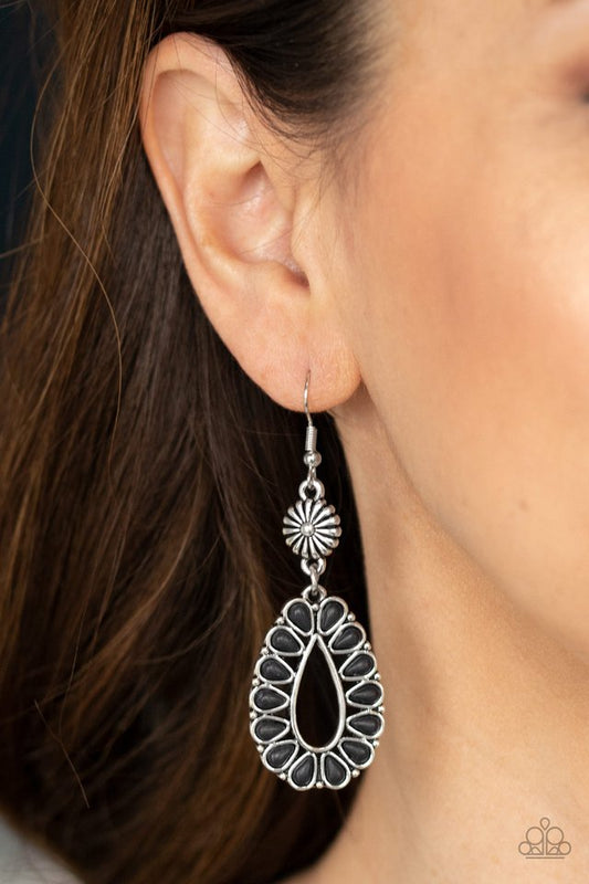 Stone Orchard - Black - Paparazzi Earrings Image