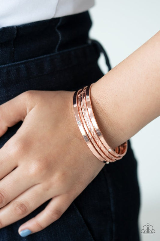 Be There With Baubles On - Copper - Paparazzi Bracelet Image