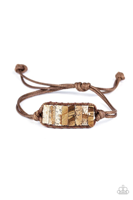 Canyon Warrior - Brown - Paparazzi Bracelet Image