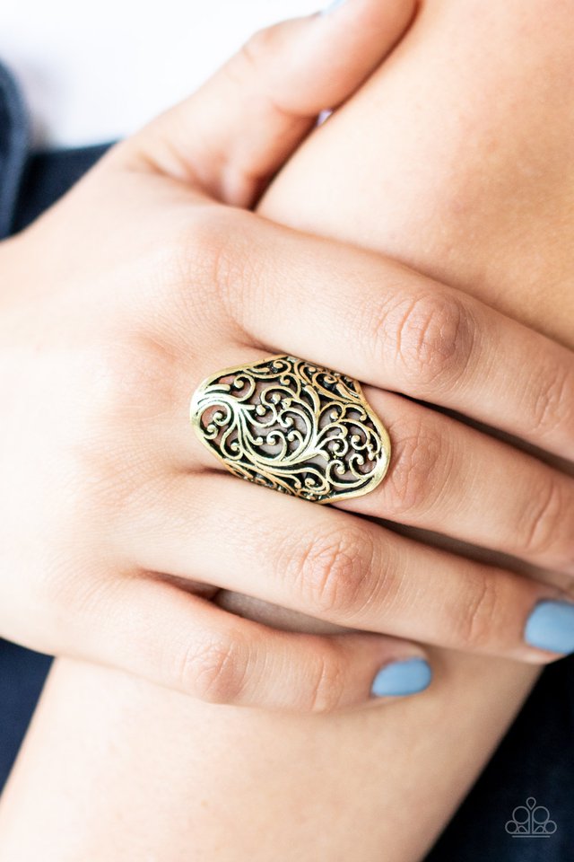 Vine Vibe - Brass - Paparazzi Ring Image