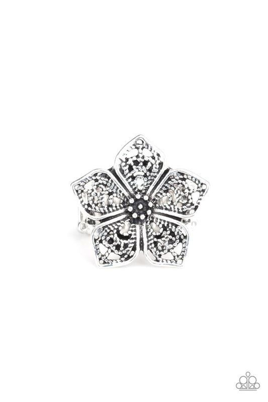 Full Bloom Fancy - Silver - Paparazzi Ring Image