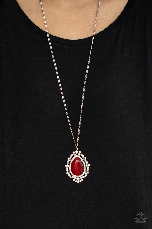 Frozen Gardens - Red - Paparazzi Necklace Image