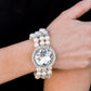 Paparazzi Bracelet ~ Speechless Sparkle - White