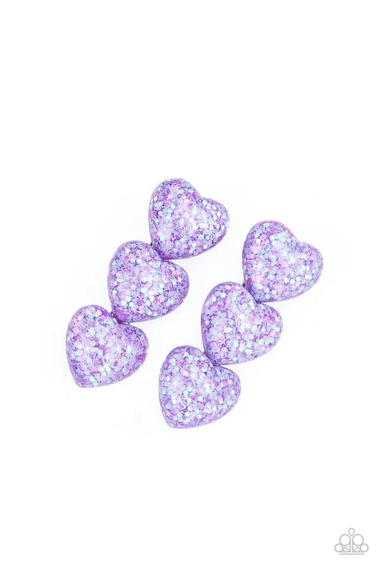 Paparazzi Hair Accessories ~ Heart Full of Confetti - Purple