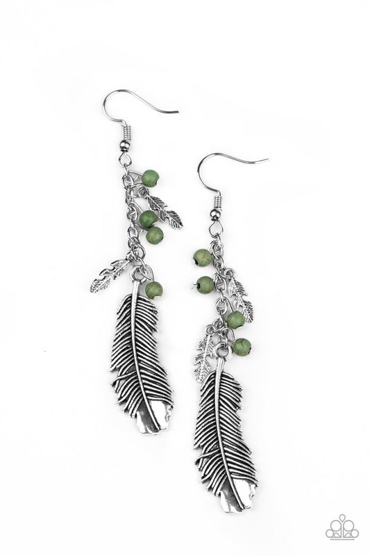 Find Your Flock - Green - Paparazzi Earring Image