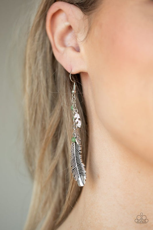 Find Your Flock - Green - Paparazzi Earring Image