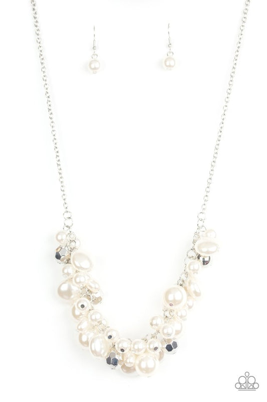 Battle of the Bombshells - White - Paparazzi Necklace Image