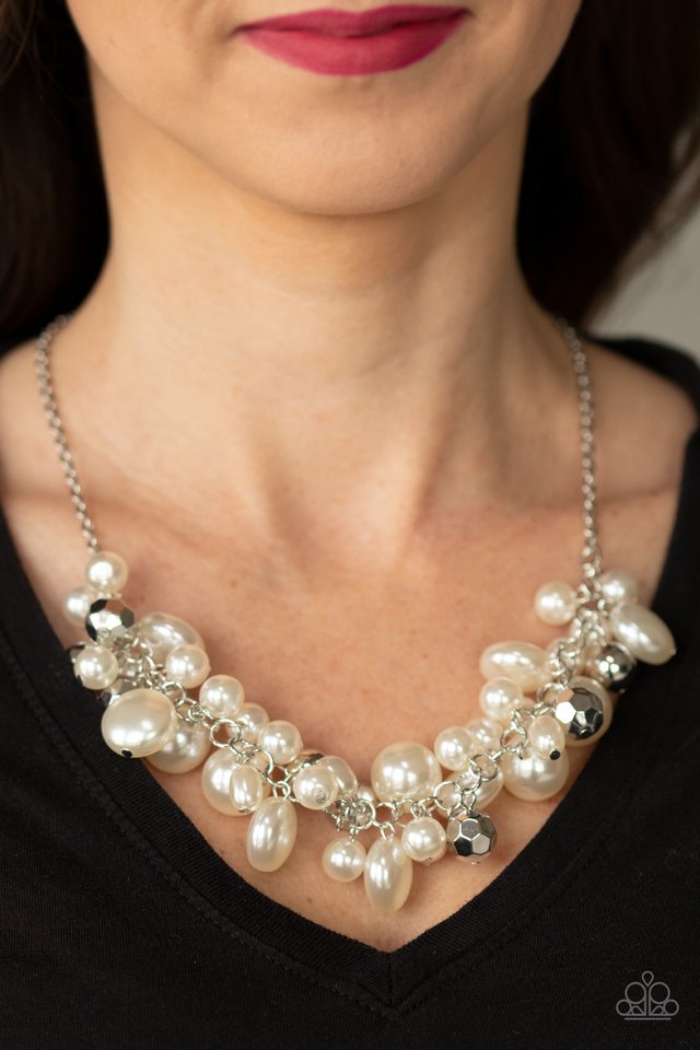 Battle of the Bombshells - White - Paparazzi Necklace Image