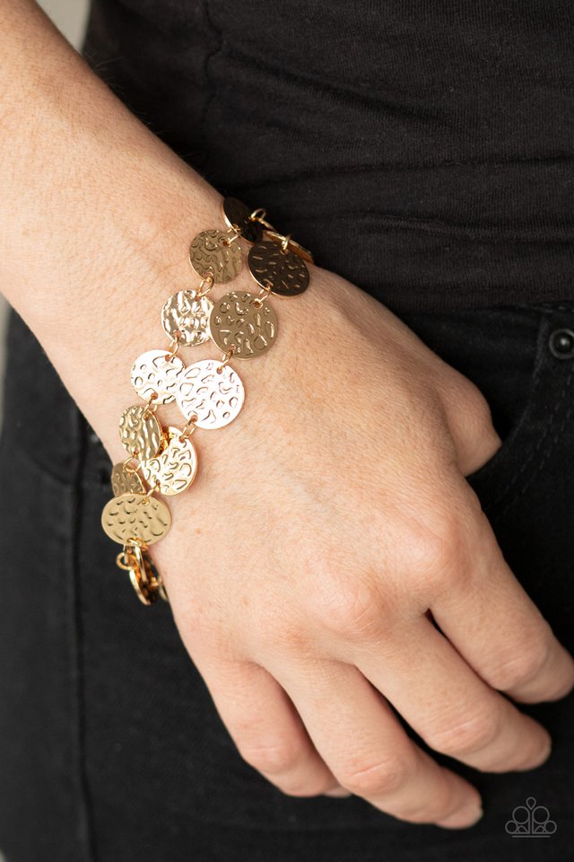 Rooted To The SPOTLIGHT - Gold - Paparazzi Bracelet Image