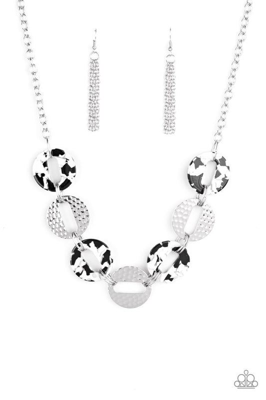 Retro Retrograde - White - Paparazzi Necklace Image