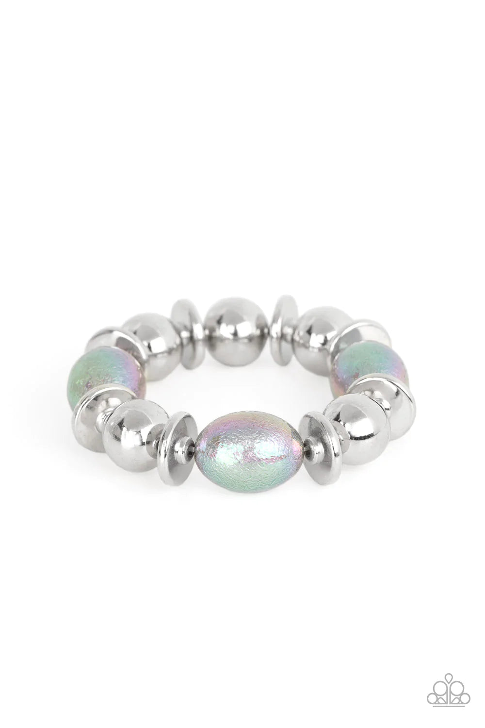 Pulsera Paparazzi ~ Lustre de las Grandes Ligas - Plata