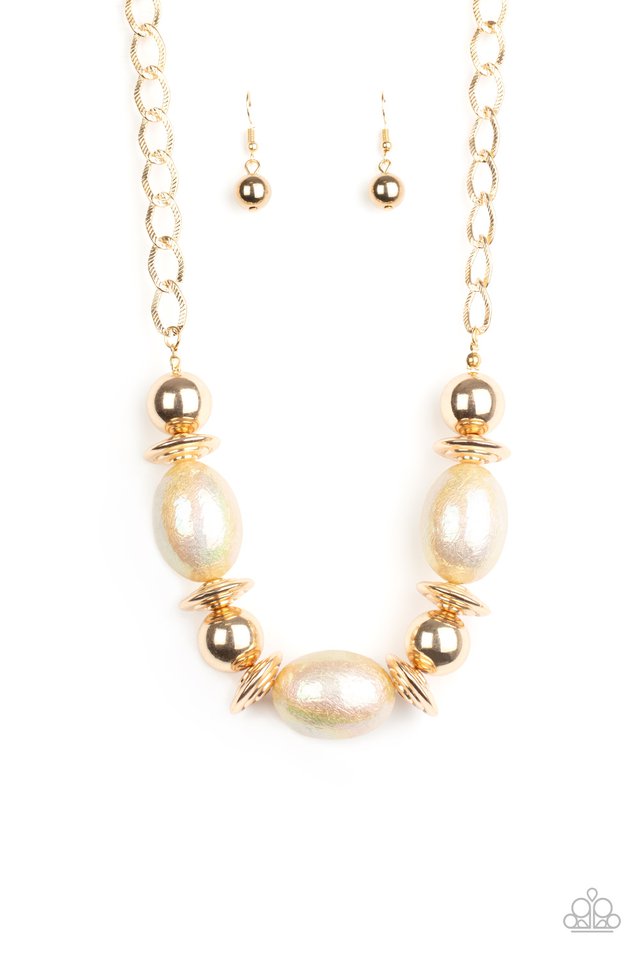 Welcome To The Big Leagues - Gold - Paparazzi Necklace Image