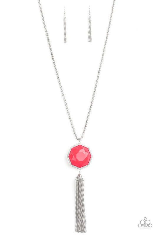 Prismatically Polygon - Pink - Paparazzi Necklace Image