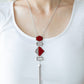 STRIPE Up a Conversation - Red - Paparazzi Necklace Image