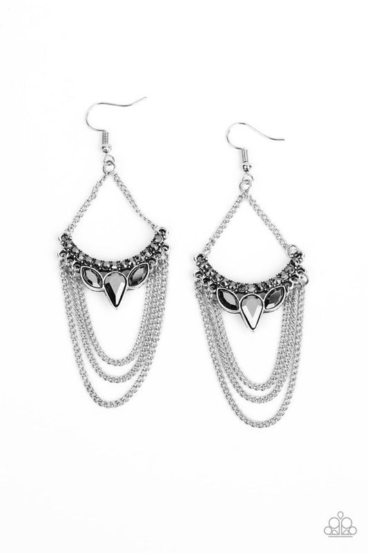 Burst Into TIERS - Silver - Paparazzi Earring Image