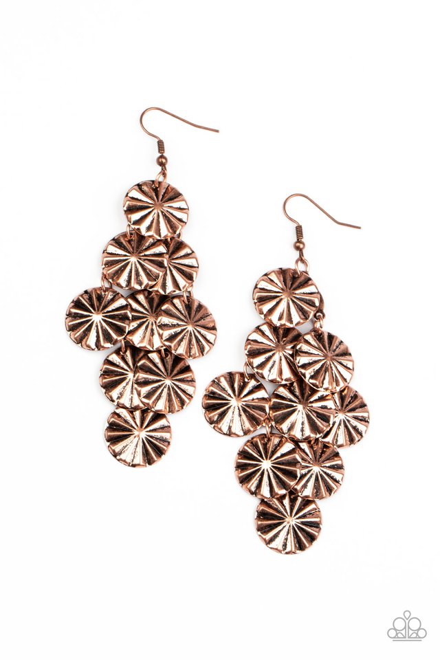 Star Spangled Shine - Copper - Paparazzi Earring Image